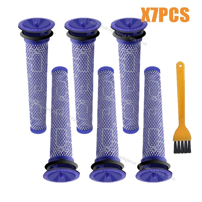 Washable Pre Filter Compatible with Dyson DC58 DC59 DC61 DC62 V6 V7 V8 Vacuum Replacement Filters for Spare Part # 965661-01: 6filter1brush