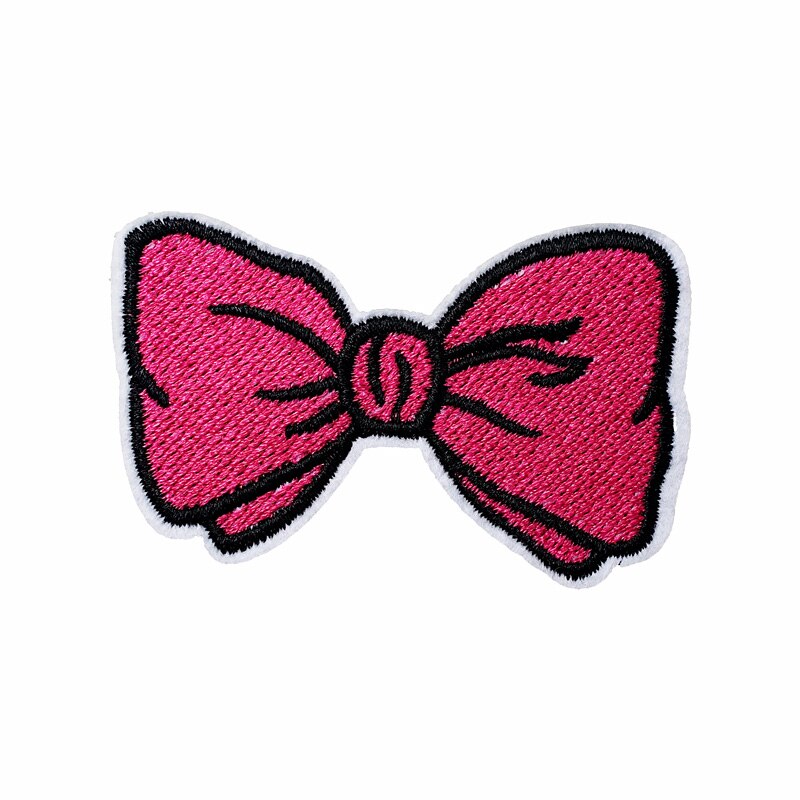 Boog Patch Size:6.2X4.0Cm Cartoon Ijzer Op Doek Geborduurde Applique Naaien Kleding Kleding Accessoires