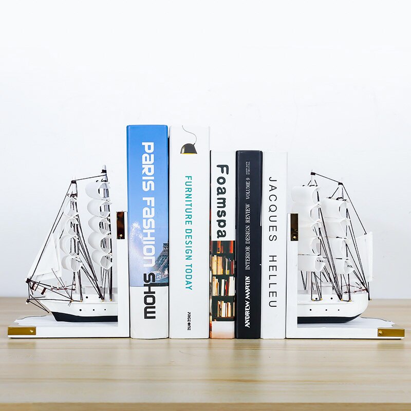 Estantería de estilo nórdico de Color sólido, libros creativos hechos a mano, modelo de navegación de escritorio de oficina para decorar la estantería