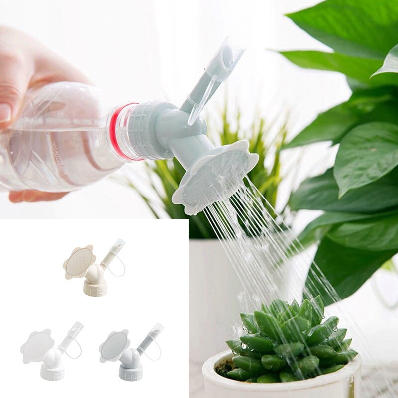 2 in 1 kunststof sproeikop voor bloemenwatergevers, flesgieters, sproeier voor water voor blikken, tuin