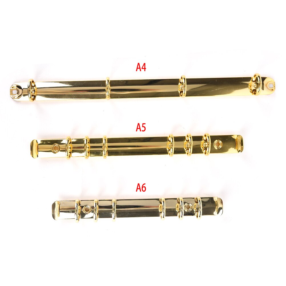 A4 A5 A6 Stainless Steel Binder File Folder Clip Ring Binder Clip Iron Clip Colorful Metal Spiral Binder Clip: Golden / A6