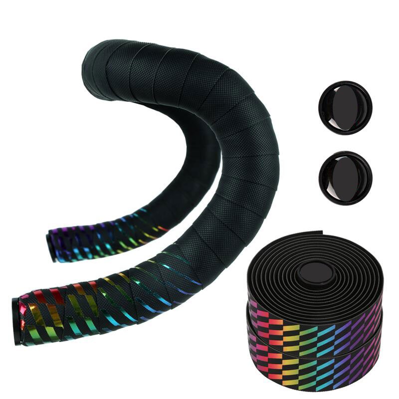 Colorful Road Bicycle Handlebar Tape Cycling Handle Belt Straps EVA PU Tape Anti-Vibration Racing Bike Handle Bar Tape Cork Wrap
