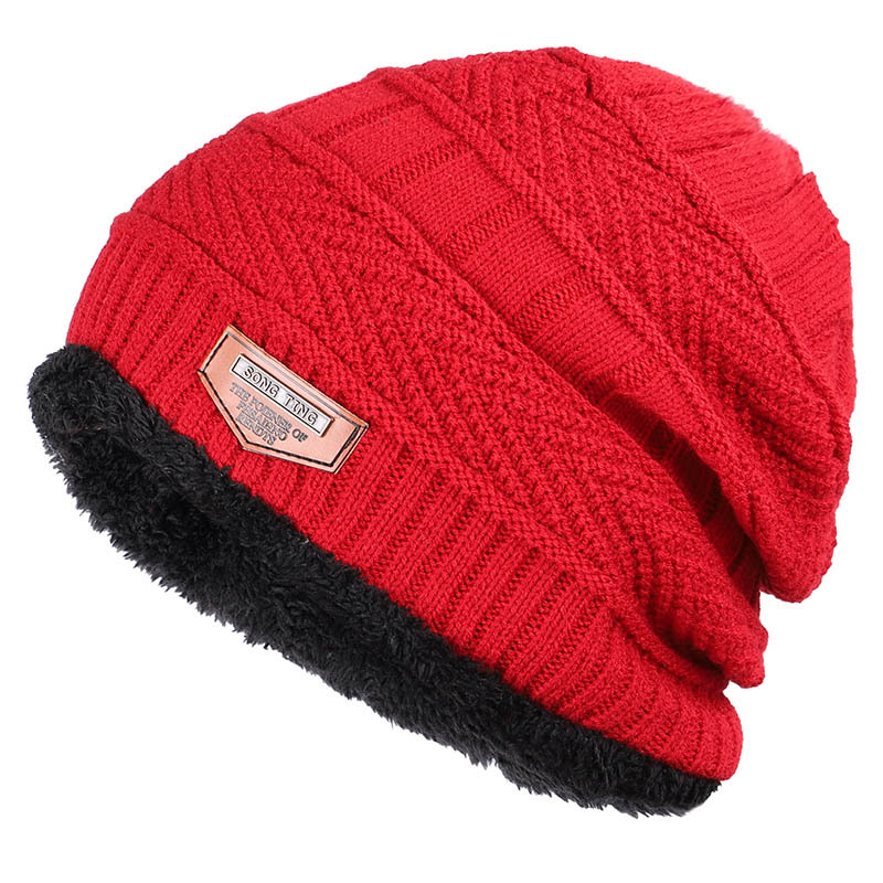Unisex fleece foret beanie hat strik uld varm vinter hat tyk blød stretch hat til mænd og kvinder hatte & kasketter