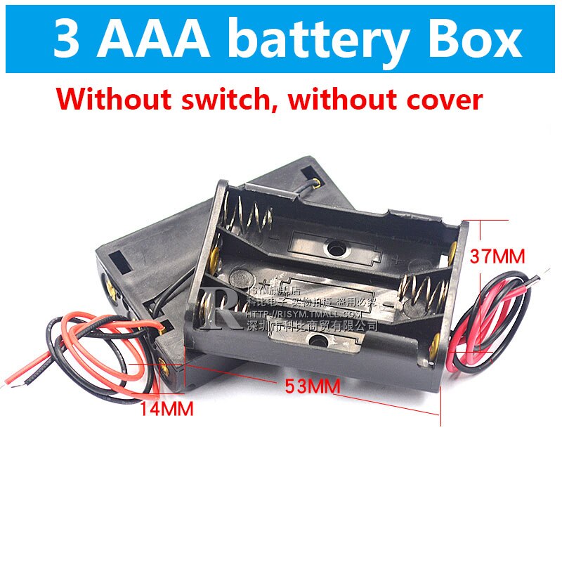 Aaa Batterij Opbergdoos Aaa Batterijen Packs Case Diy Batterij Houders Cell Box Aa Batterijen Houder Met Schakelaar En Deksel 1-8x: 3x AAA battery box