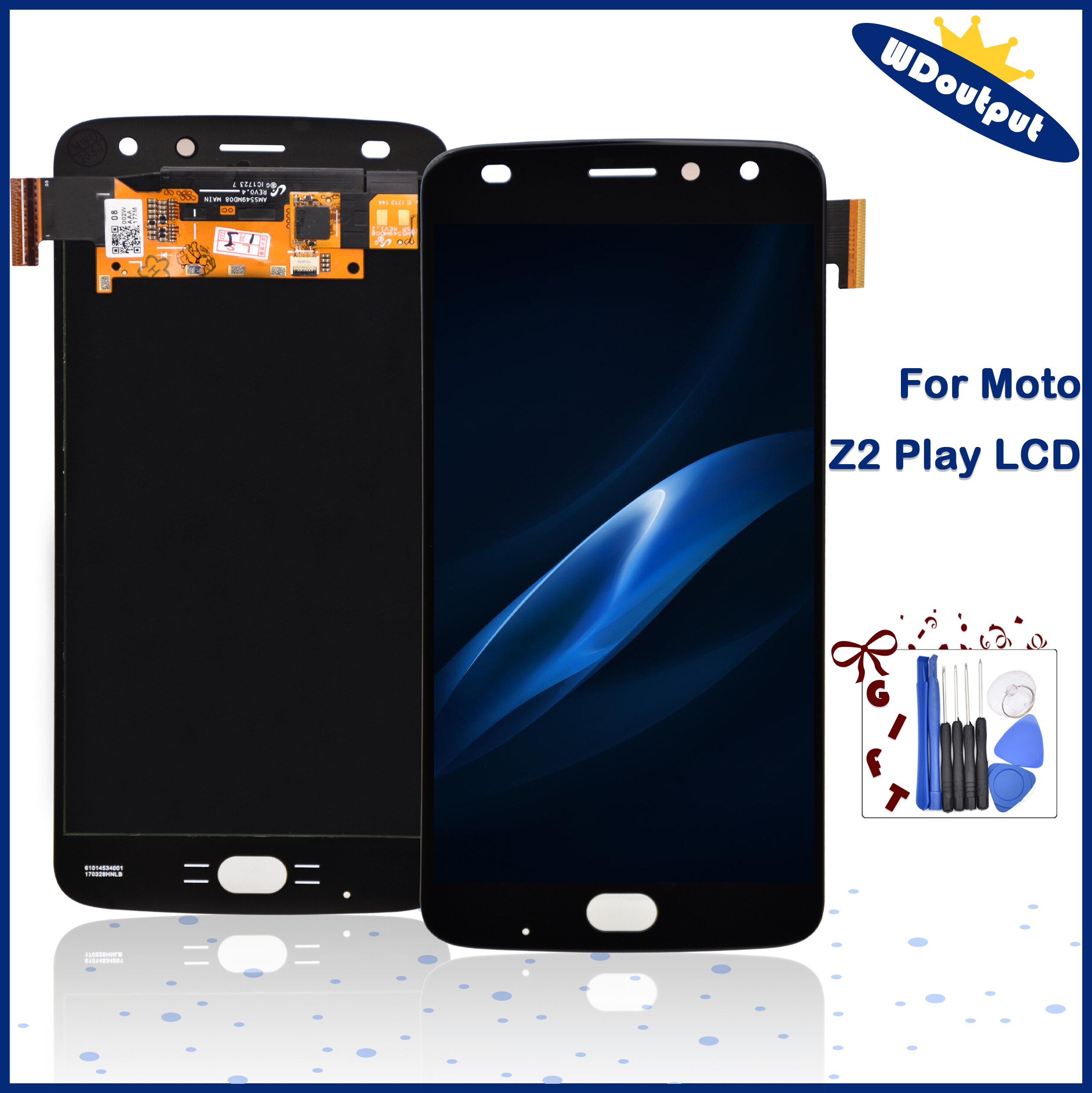 5.5&quot; AMOLED Original For Motorola Moto Z2 Play LCD Display Touch Screen Digitizer Assembly For XT1710-02 XT1710-06 Replacement