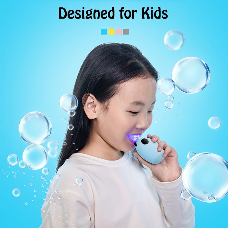 Brosse à dents électrique en forme de U pour enfants de 3 à 7 ans, avec 360 °, automatique, 3 vitesses, blanchiment, nettoyage, ultrasonique