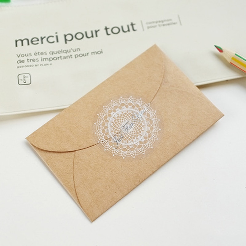 50 Pcs/Set Korean Retro Kraft Paper Envelope Vintage 9*6cm Mini Series Wedding Stationery Envelopes