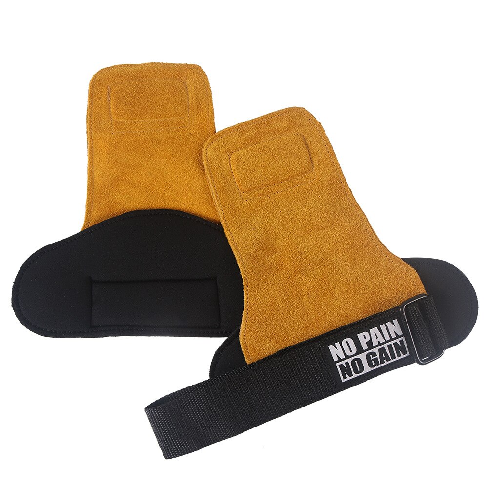 guantes Guantes de cuero antideslizante para levantamiento de pesas para el culturismo de barra Horizontal