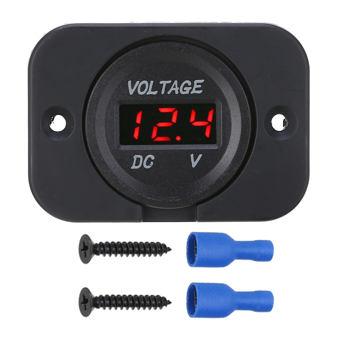 Til bil atv suv båd 1pc 12v-24v røde led digitalt voltmeter panel bil motorcykel spændingsmåler mayitr