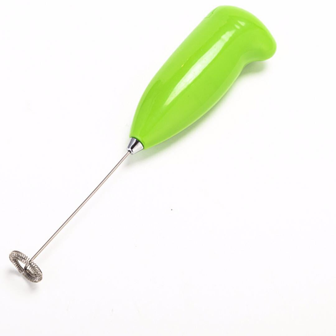 Elektrische Melkschuimer Drink Koffie Whisk Mixer Eiklopper Frother Koffie Cappuccino Mini Handvat Stirrer Keuken Koken Tool: Green