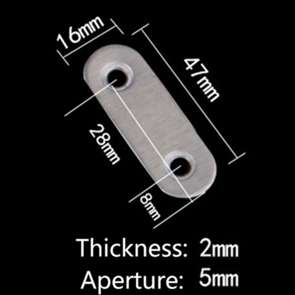 10pcs 180 degree angle steel straight connector stainless steel sheet metal parts fixed code font angle bracket