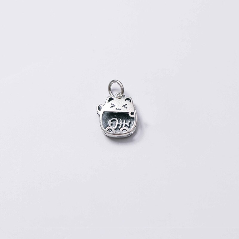 MEETSOFT Romantico Sterling Silver Cute Cat Pendenti E Ciondoli Gioielli Speciale di FAI DA TE Fatti A Mano Decorazione Collana Accessori Braccialetto: Default Title