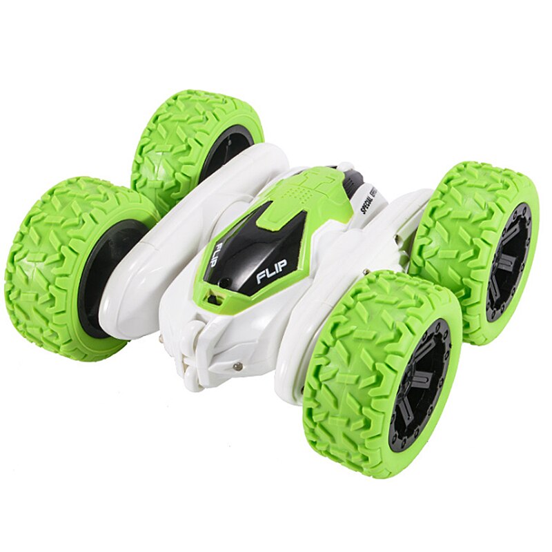 Coche teledirigido de 2,4G y 4 canales para niños, coche con deformación de acrobacias, Rock Crawler, coche con tapa de 360 grados, Robot de juguete para niños: Green