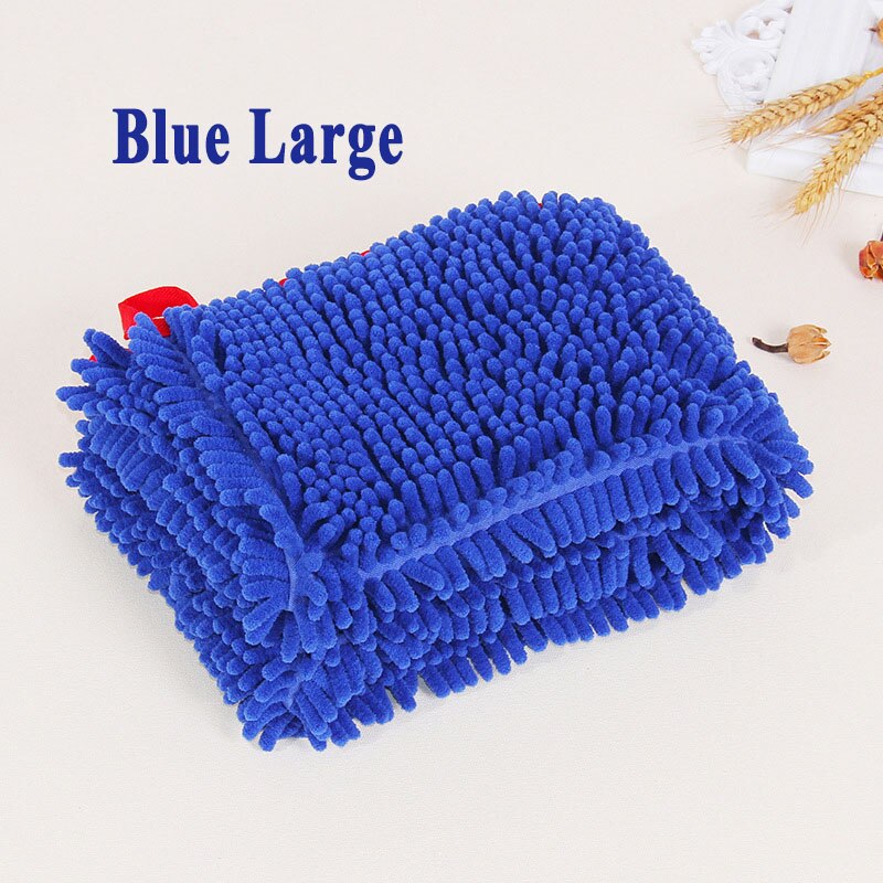 Toalla de baño de rápida absorción de agua para mascotas, toallitas de limpieza suaves, secado de pelo mágico, multifunción, para casa, coche, suministros para mascotas: Blue 33x80cm