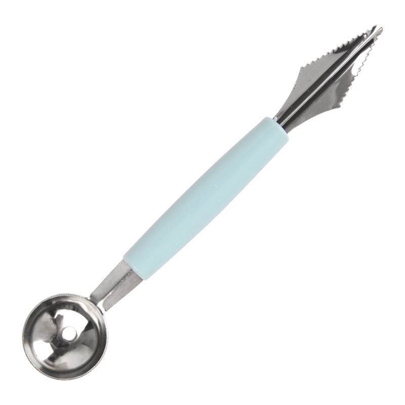 Couteau à découper les fruits multifonction, boule à glace, boule à creuser, cuillère à boule, boule à balles, cuisine bricolage plats froids, outils Gadgets: Light Blue