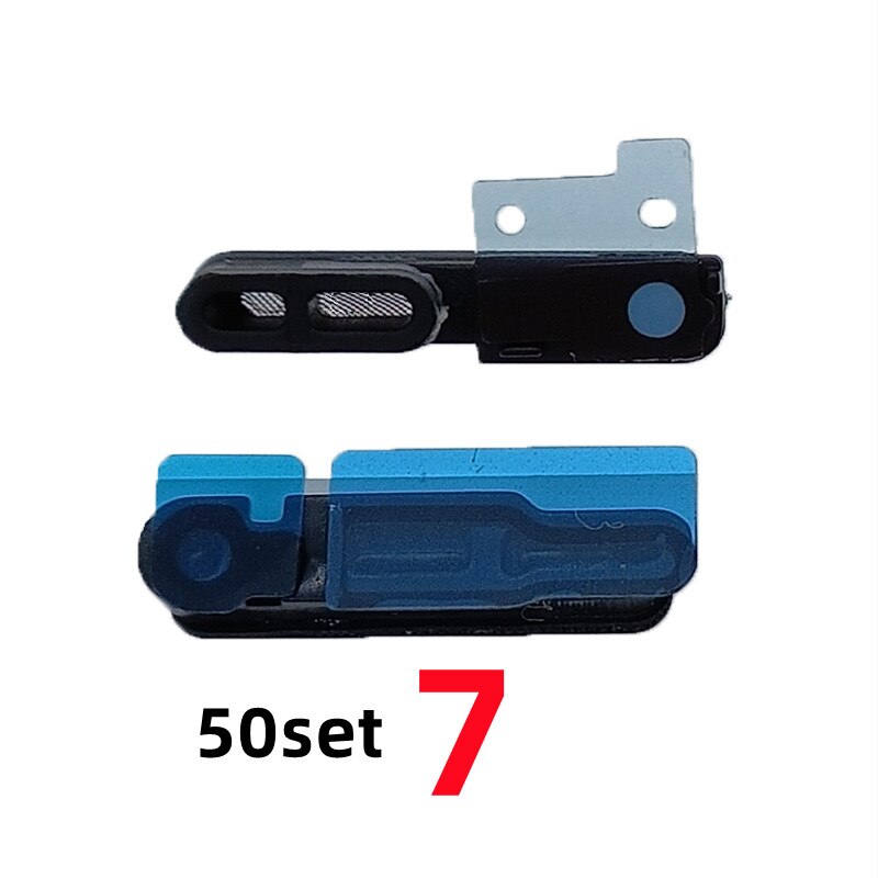 AliSunny 50Set głośnik + Mic Mesh samoprzylepna naklejka na iPhone 6 6S 7 Plus lewa + prawa siatka przeciwkurzowe ucho ekran dotknij klej: 50x for 7