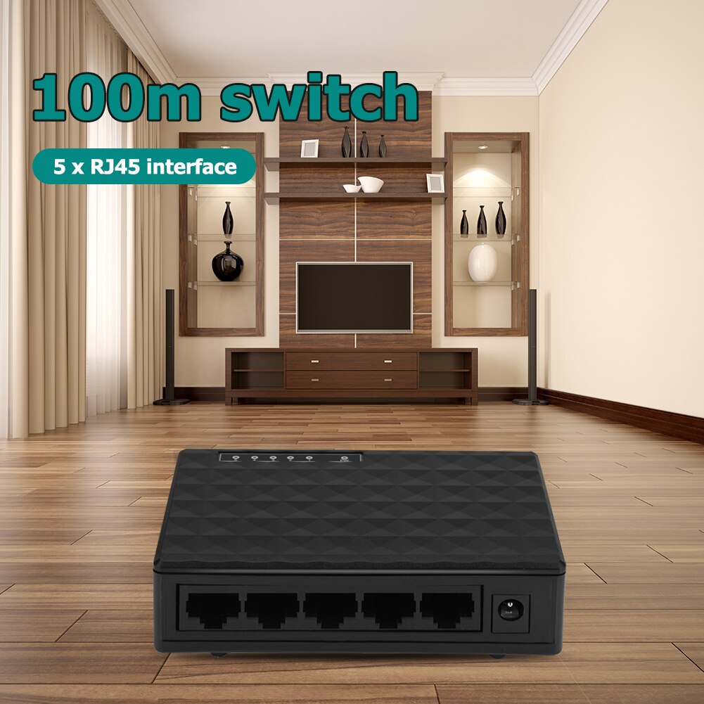 10/100Mbps 5 Hafen Ethernet schalten Klassische Farben Einfache Ausdauernd RJ45 LAN Netzwerk Schreibtisch Schalt Hub Adapter