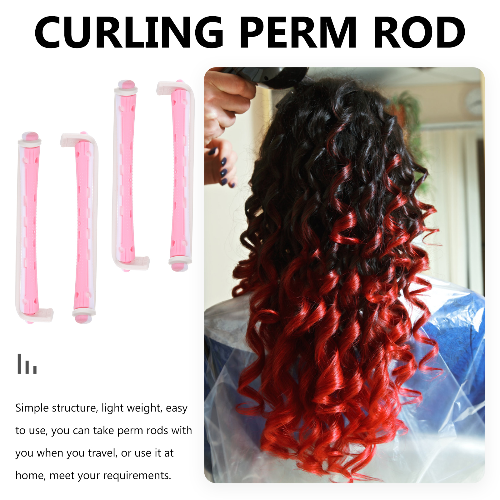 12pcs Perm Rods Hair Curlers For Hair Rollers Short Hair Styling Tools Curling Rods Hair Waving Rollers Perm Cylinders Hair