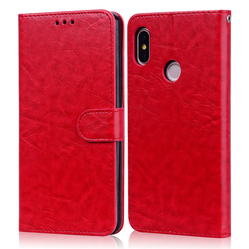 Luxe Wallet Case Voor Xiaomi Redmi Note 5 Case Leather Flip Case Voor Redmi Note 5 Pro Telefoon Geval Voor xiaomi Redmi Note 5 Fundas: For Redmi Note 5 / Red