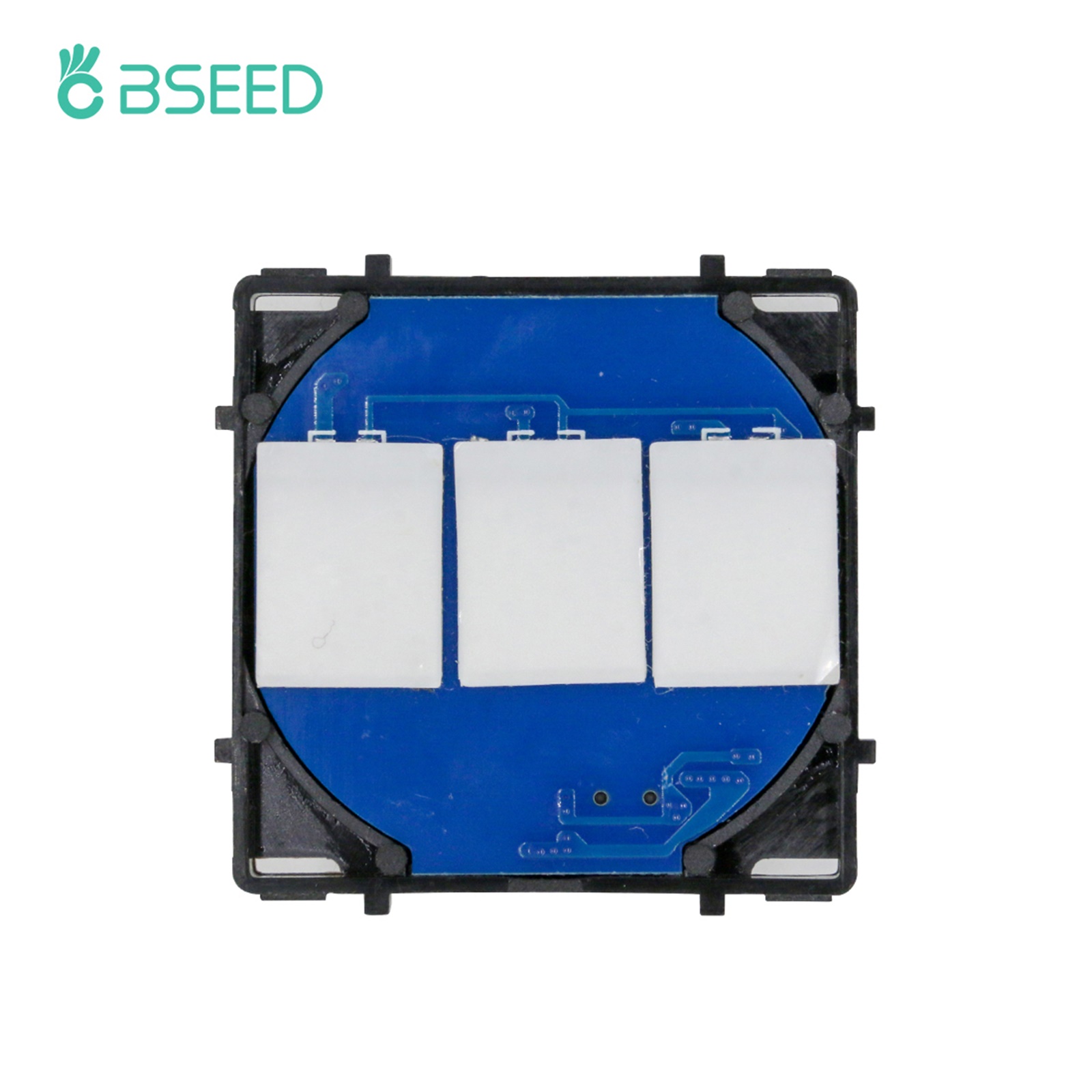 BSEED 1/2/3Gang Light Switch Touch LED Dimmer Sensor Switch Function Keys Wall Panels Glass Frame EU Wall Socket DIY Parts: 3G 1W Switch Part