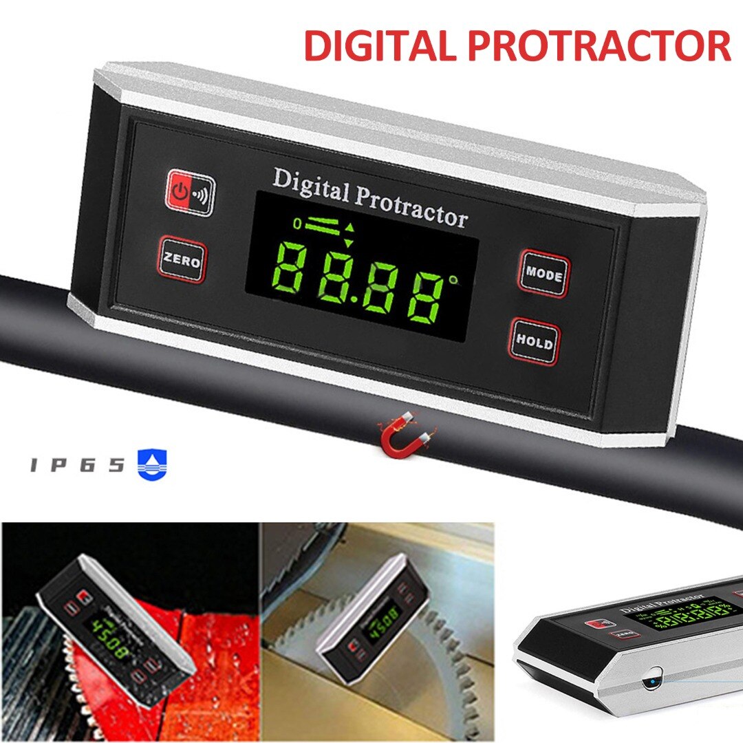 Inclinometer Digital Protractor/Level/Angle Finder Woodworking Gauging Tools With V-Groove Magnetic Base