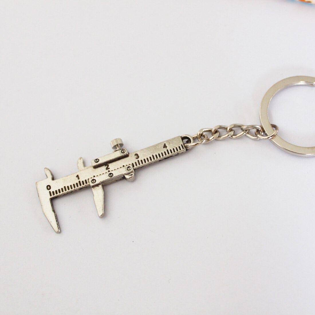 1PC Novelty Simulation Movable Vernier Caliper Model Key Chain Keyring Best