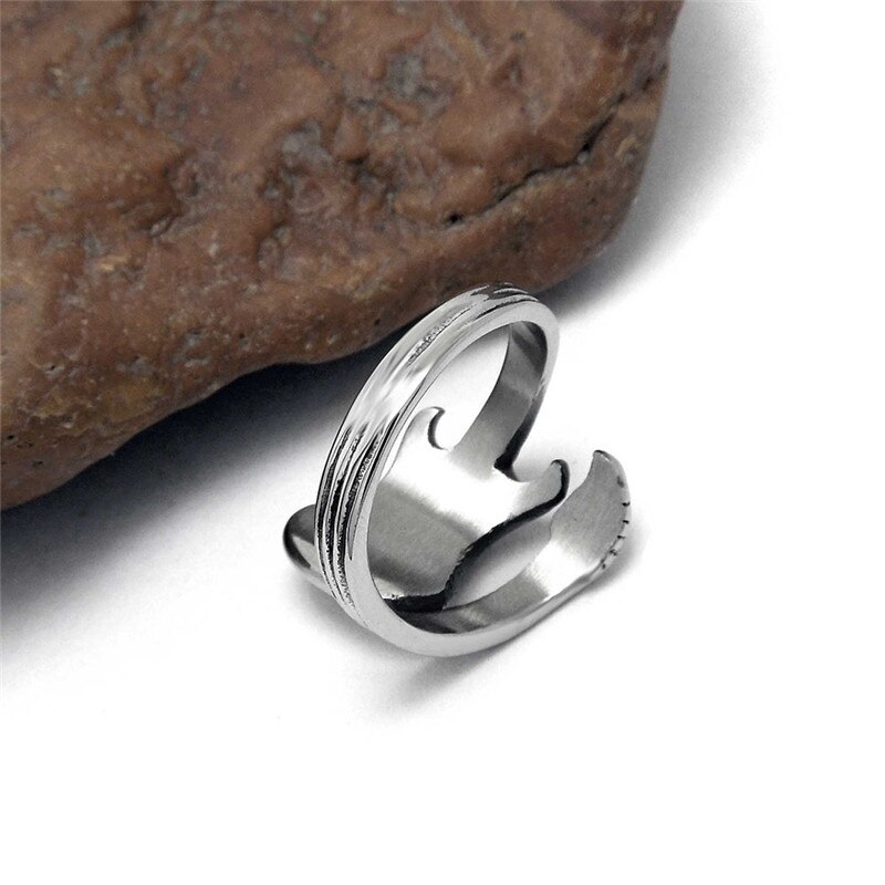 Modyle 2022 sieraden herenring van roestvrij staal, titanium staal, gegraveerde gitaar, punkrock, klassieke ringen voor heren