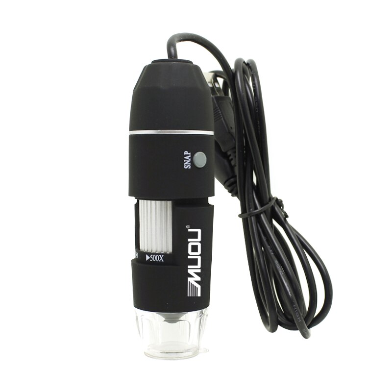 MUOU microscopio ingrandimento 200X lente di ingrandimento Elettronico microscopio digitale portatile microscopio USB + misura