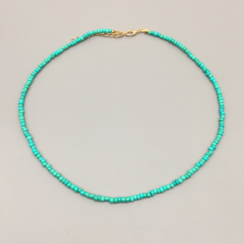 Kralen Eenvoudige Zaad Kralen Streng Ketting Vrouwen Korte Vrouwen Ketting Sieraden Chokers Ketting Kettingen Voor Vrouwen: Kobalt Violet