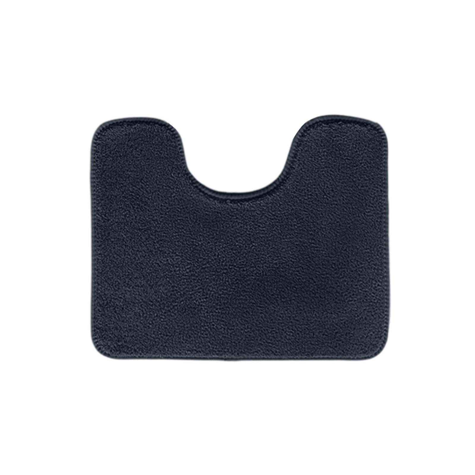 Luxury Toilet Rugs U Shaped Washable Bath Rugs For Bathroom Non Sliping Extra Absorbent Microfiber Bath Mat Plush Contours Rugs: black