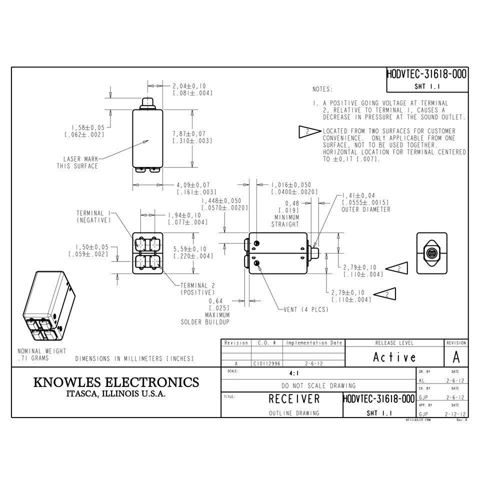 2 st hodvtec 31618 knowles balanserad armatur dual bas driver ba receiver högtalare diy hörlurar i örat monitorer
