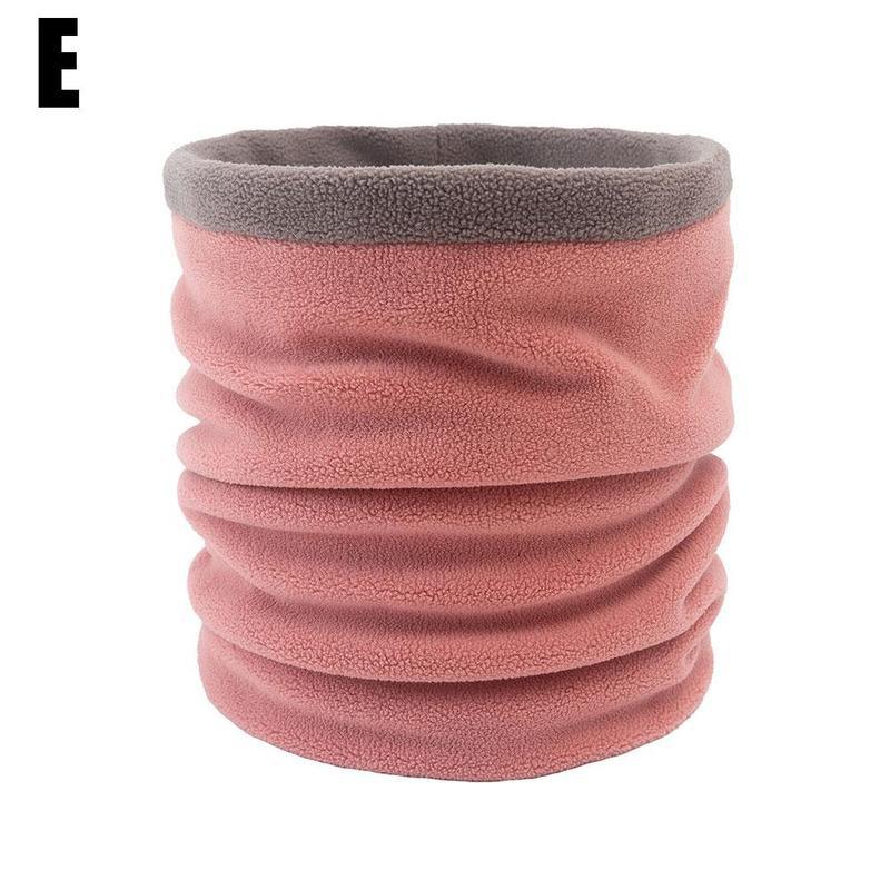 1 stk buff på halsen vinter crinkle hijab fleece skjerf ansikt bandana kvinner menn strikket solid hals skjerf buff på halsen vinter: 05