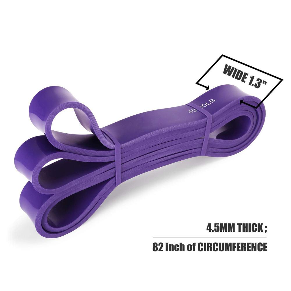 Bandas de resistencia goma elástica Pull Up ejercicio entrenamiento bucle Crossfit fuerza Fitness entrenamiento de gimnasia expansor estiramiento movilidad: Purple