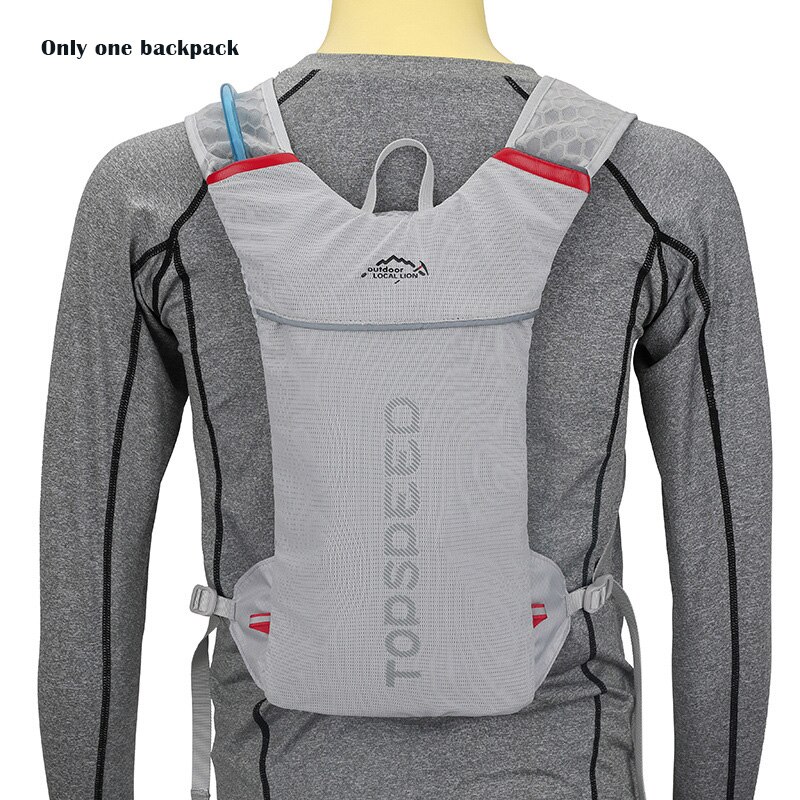 Unisex Running Hydration Vest Backpack,Outdoor Lightweight Riding Bike Rucksack,Trail Marathon Trecking Hiking Running Backpack: Gray(no water bag)