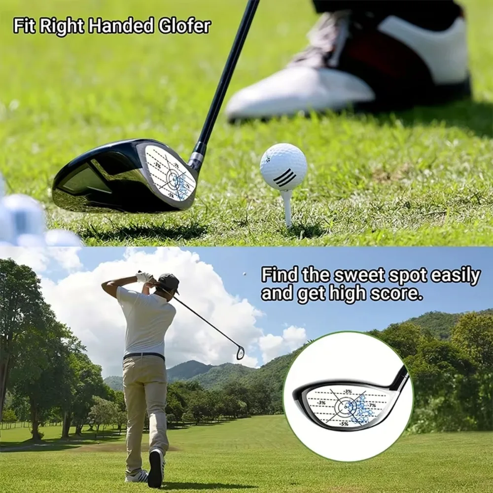 Étiquettes autocollantes de bande d'impact pour Club de Golf, 10 feuilles, pour conducteur, fers à bois, Putter, enregistreur de frappe, aides à l'entraînement pour la pratique du Swing