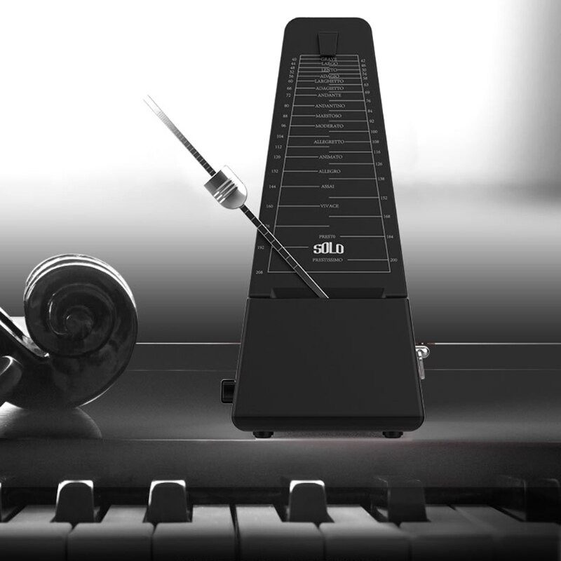 Trapezoid Wind up Mechanical Metronome with Accurate Timing and Tempo for Piano Guitar Drum Violin Musical Instruments