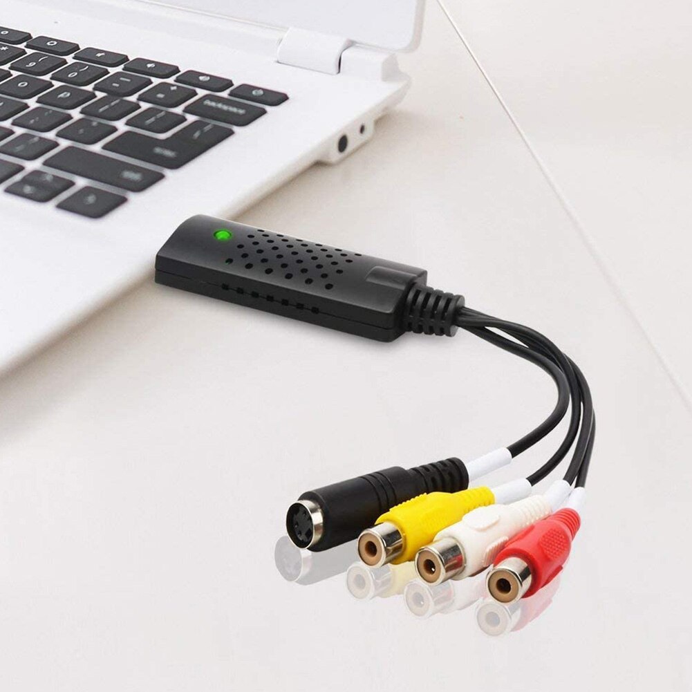 1 Channel USB 2.0 Video Capture Card VCR VHS to Digital NTSC PAL Audio Adapter Video Tuner Box Grabber Compatible