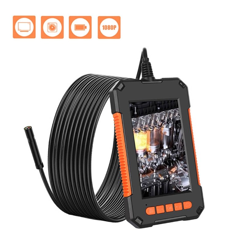 2/5/10 Meter 4,3 Zoll Professionelle 1080P Wasserdichte Endoskop Kamera Tragbare Handheld LCD Anzeige Bildschirm 8LEDs Inspektion endo
