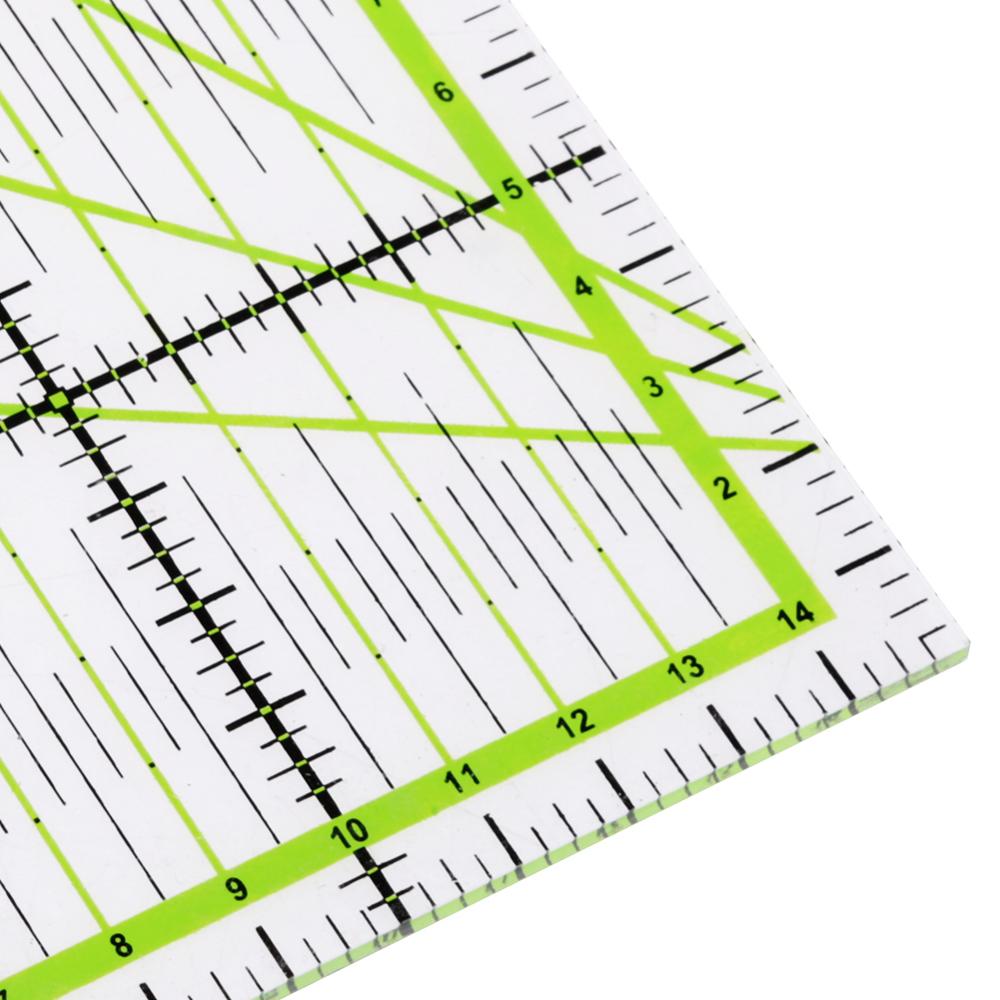 DIY Square Patchwork Rulers Acrylic Drawing Ruler 15*15cm Sewing Measuring Patchwork Yardstick Rulers School Office Supplies