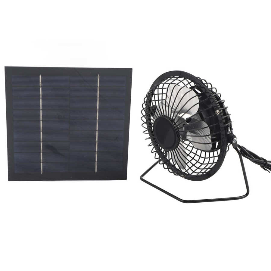 5w mini solcelle oplader panel med bærbar køle drevet ventilator fotovoltaisk solpanel sæt til drivhus