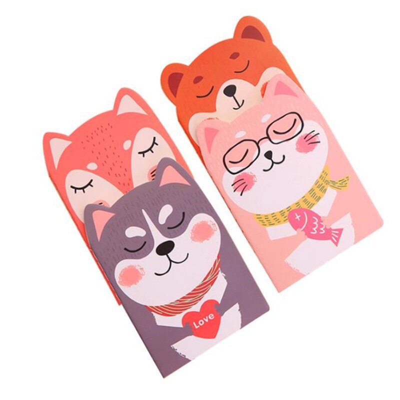 1Pcs Mini Cartoon Animal Shape Notepad Journal Diary Notebook Writting Paper Cute Memorandum School Supplies Stationery For Kids
