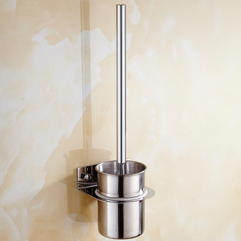 Luksus forgyldt 304 rustfrit stål badeværelse toiletbørsteholder væghængende 3 farver: Smt 101- sl