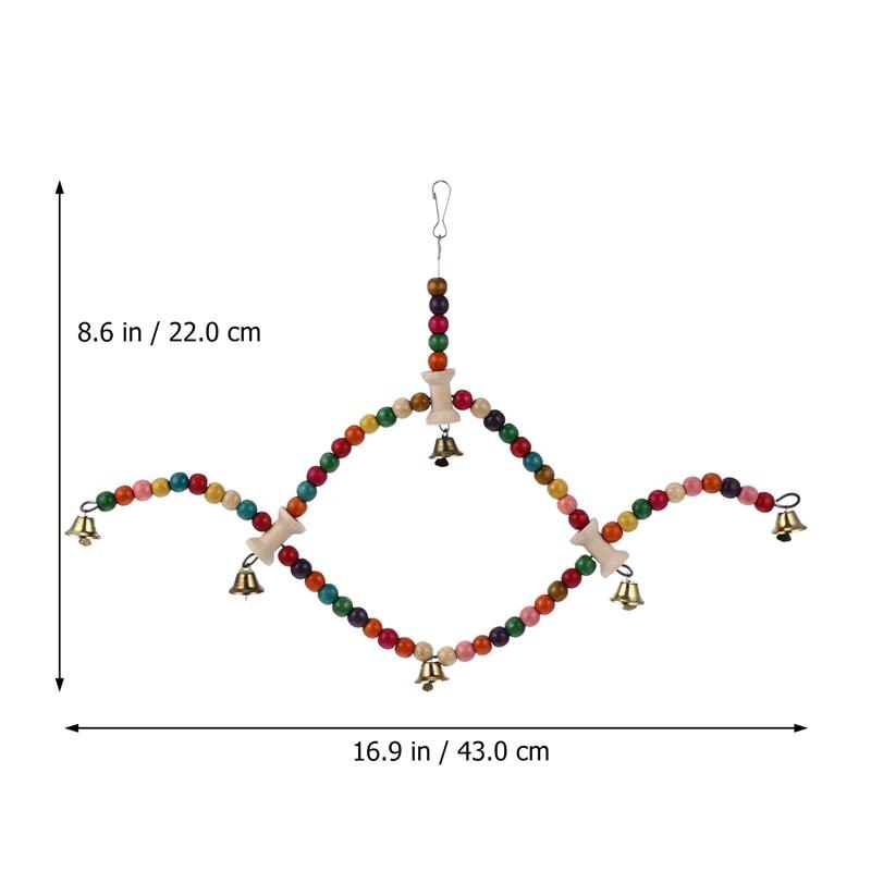 Picture of Rotating Swing Colorful Interesting Wooden Parrot ... – Vicedeal