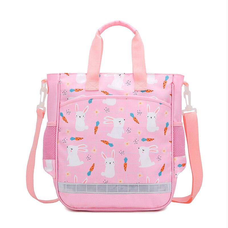 Pink Tutorial handbag Single Shoulder School Bag Nylon Book Bag Waterproof Children's Handbag Kids Crossbody Messenger Bags