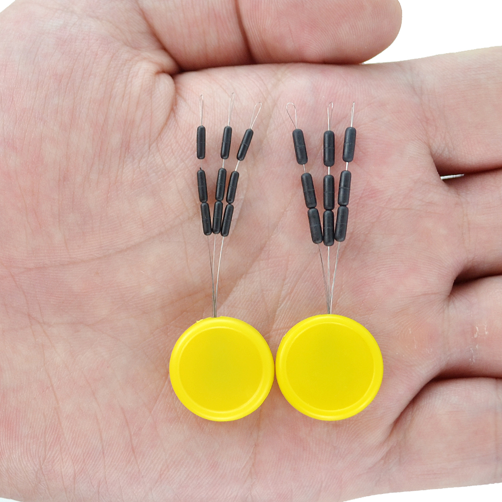 Juego de 2 pesas de gancho de plomos de tungsteno, tamaño 0,05g 0,08g para aparejos terminales de pesca de carpa AG200