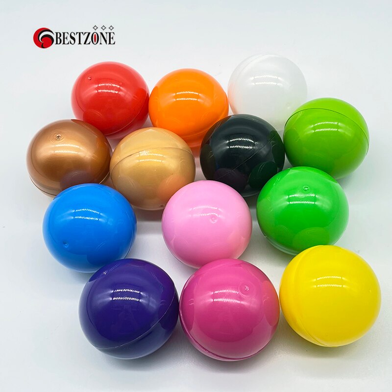 Capsules rondes en plastique PP, 100 pièces/lot, 50MM, environ 2 pouces, jouet, boule Surprise vide, peut ouvrir les enfants, pour distributeur automatique: Kaki