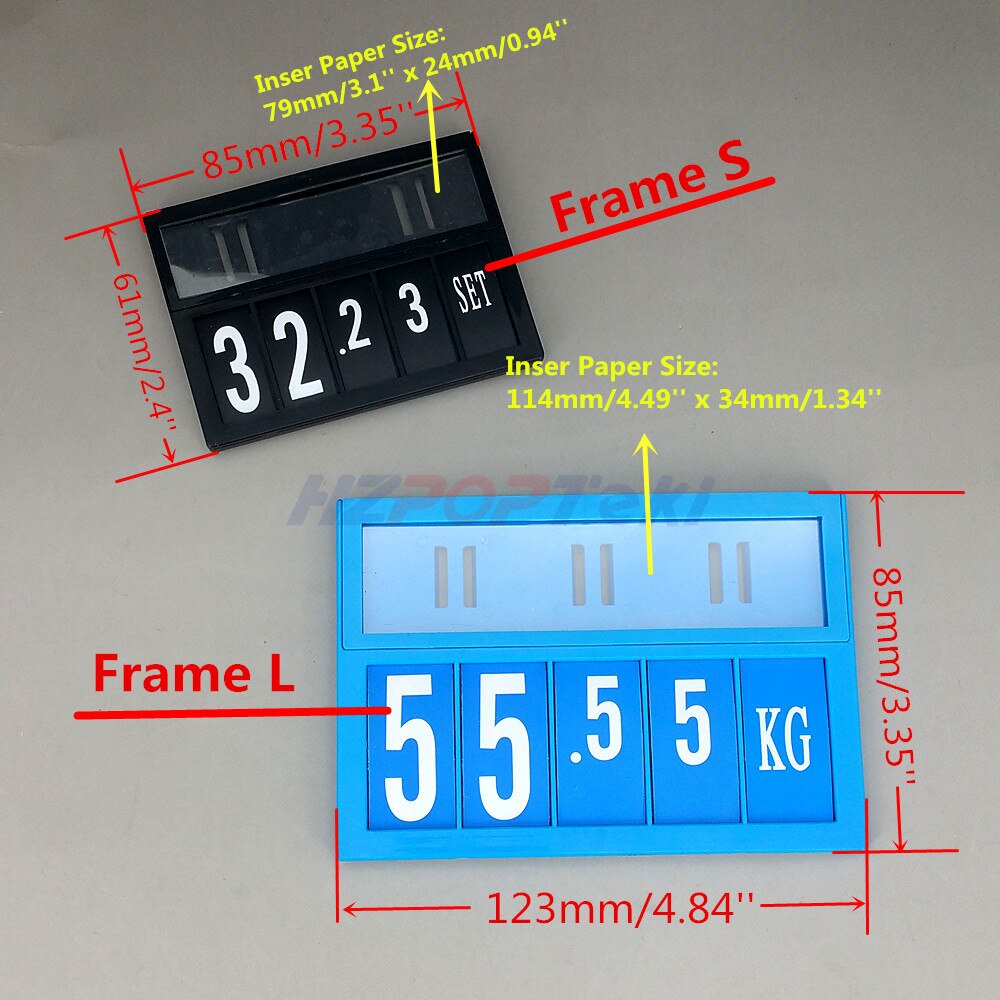 POP Price Sign Display Posted Label Card Plastic Holder Frame by Argute Pin Replaceable in Supermarket 10sets