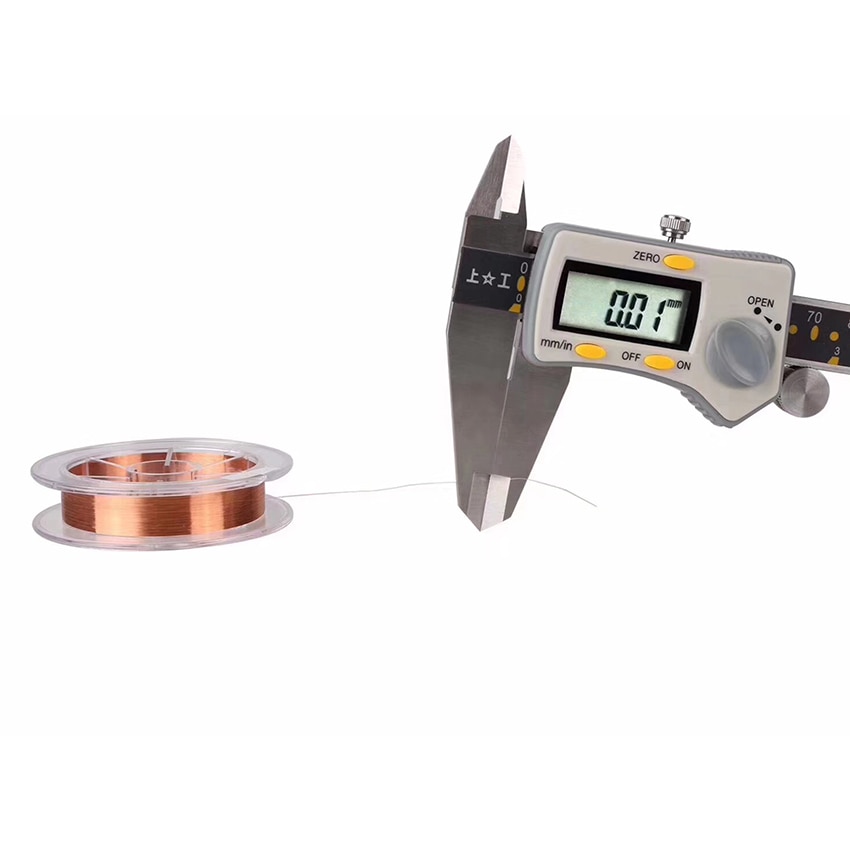 0.01mm 0.02mm * 120m emaljert kobbertråd polyuretan fingeravtrykk kobber fly linje lodding til iphone chip lederledning