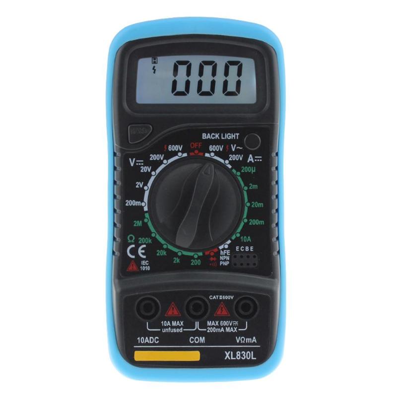 XL830L Handheld Digitale Multimeter Lcd Backlight Draagbare Ac/Dc Amperemeter Voltmeter Ohm Voltage Tester Meter Multimetro