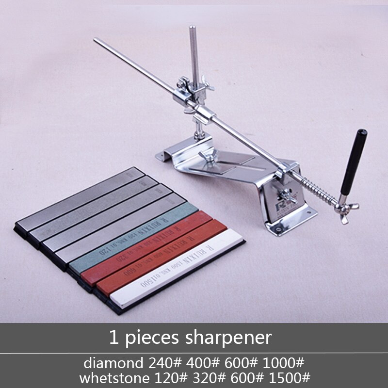 Fixed angle knife sharpener sharpening 120 3000 grit corundum diamond kitchen tools whetstone oil stone honing stones: fixed and 8 stones